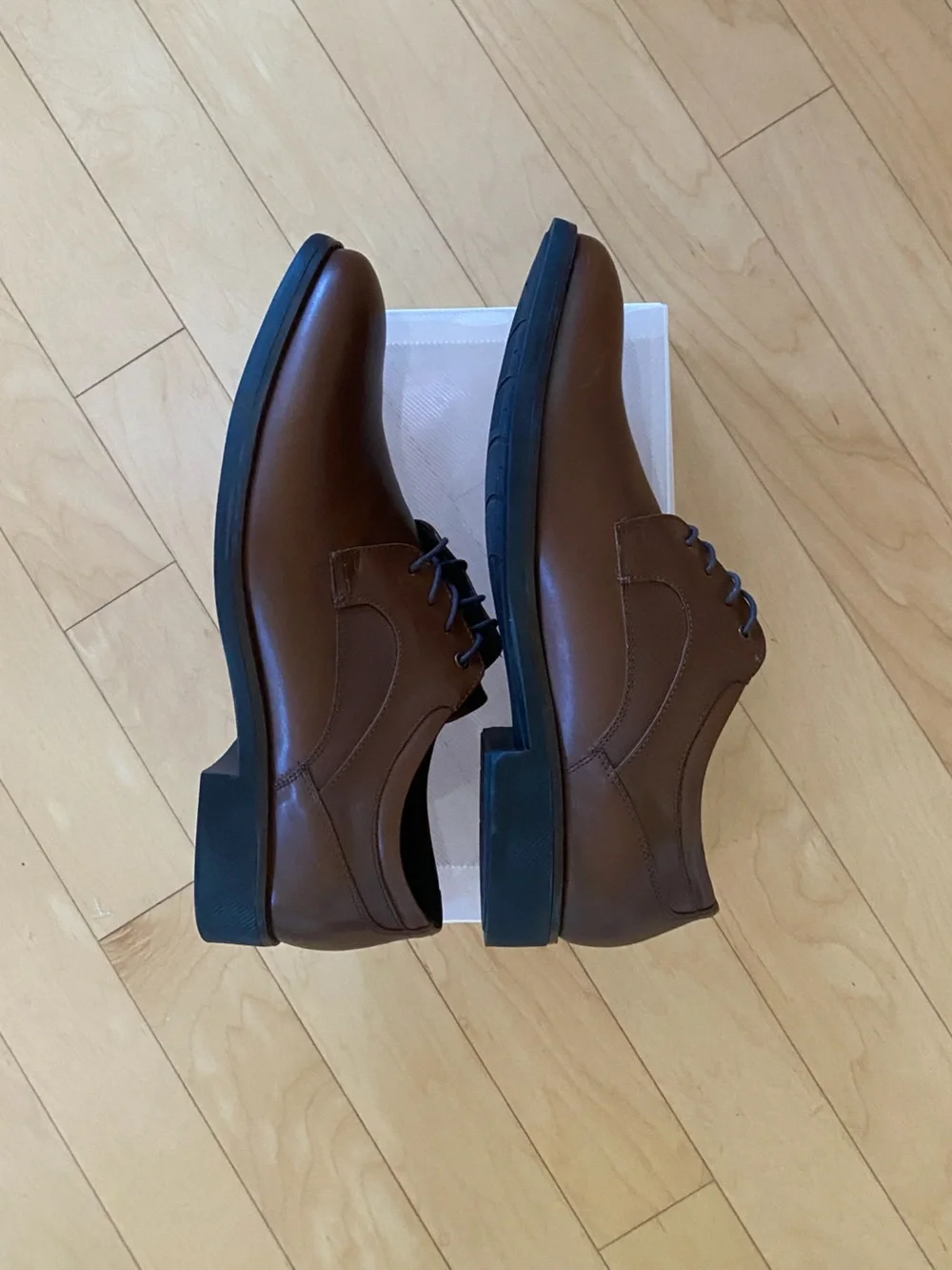 Johnston & Murphy Holcomb Waterproof Leather Brown Plain Toe Derby Shoes